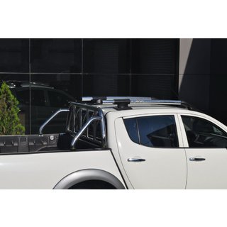 Harmaat kattokaiteet (poikkitangoilla) Mitsubishi L200 2006–2015 kuva 4