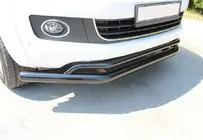 Volkswagen Amarok 2010–2022 Tuplaputkinen etusuojakaari Vegas 76/42 2010-2016 (musta) kuva 1