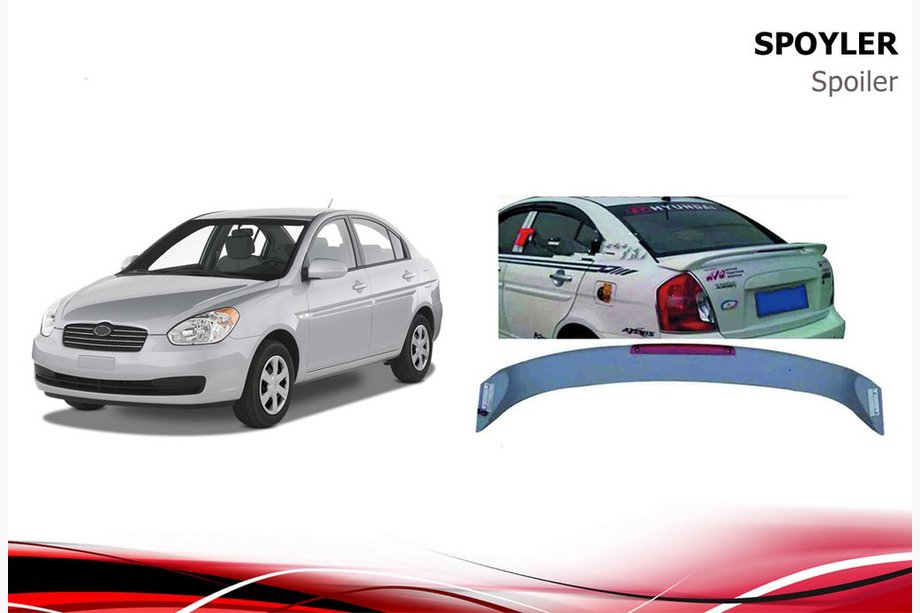 Hyundai Accent 2006–2010 Niken-spoileri (maalattavaksi) Image