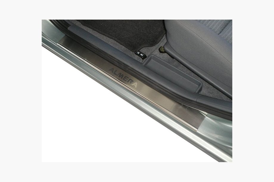 Nissan Almera B10 Classic 2006–2012 Nataniko ovikynnyslistat (4 kpl, ruostumaton teräs) Premium – 3M-teippi, 0,8 mm Image