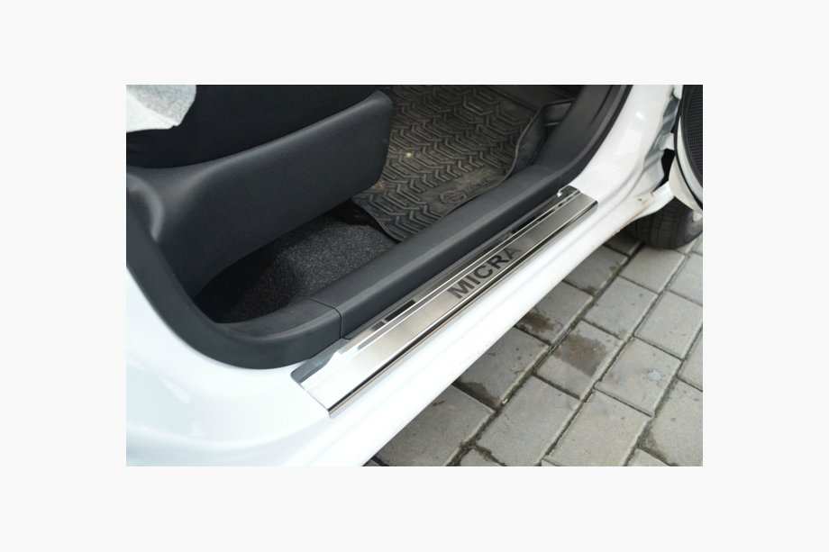 Nissan Micra K13 2011–2016 Natanika Premium kynnyslistat (4 kpl, ruostumaton teräs) Image