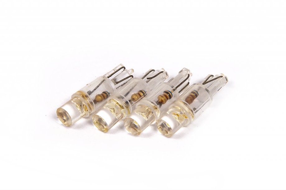 W1,2W LED-polttimot, valkoinen (4 kpl) Image