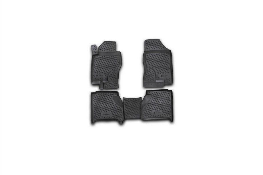 Nissan Navara 2006–2015 (2005↗) Kumiset sisätilamatot (4 kpl, Novline) automaattivaihteisto Image