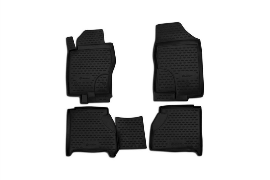 Nissan Navara 2006–2015 (2010-2015) Kumimatot matkustamoon (4 kpl, Novline) takapenkin syvennyksellä Image