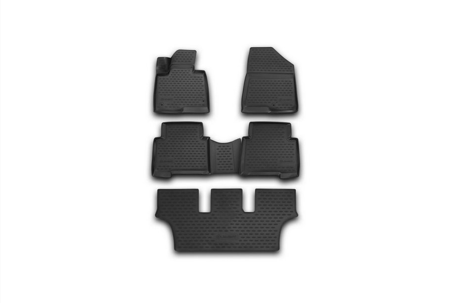 Hyundai Santa Fe 3 2012–2018 3D kumimatot matkustamoon (5 kpl, Novline) Grand Kuva 1