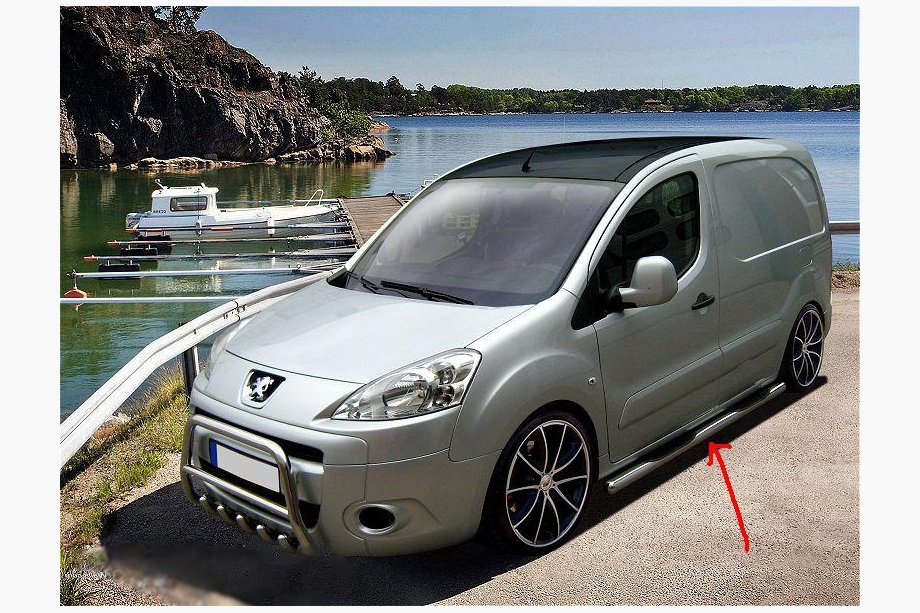 Citroen Berlingo 2008–2018 Sivuputket (2 kpl, RST) 70 mm, muoviset astinlaudat Image