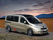 Fiat Scudo 2007–2015 Sivuputket BB002 (2 kpl, ruostumaton teräs) 60 mm, lyhyt akseliväli kuva 2