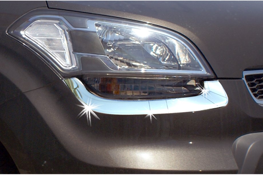 Kia Soul I 2008–2013 Ajovalojen kromisuojat (2 kpl, ruostumaton teräs) Image