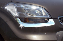 Kia Soul I 2008–2013 Ajovalojen kromisuojat (2 kpl, ruostumaton teräs) kuva 1