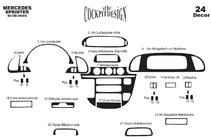 Mercedes Sprinter W901/902/903/904/905 1995–2006 (cdi, 2000-2006) Kojelaudan paneelilistat (Meric) Alumiini kuva 10
