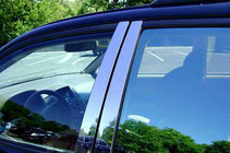 Ford Fiesta 2008–2017 Ovipilareiden listasarja (10 kpl, ruostumaton teräs) kuva 4