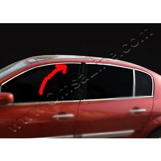 Ikkunoiden ylälistat (HB, 6 kpl, ruostumaton teräs) Renault Megane III 2009–2016 kuva 2