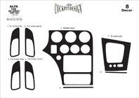 Alfa Romeo 159 2005–2011 Kojelaudan suojapaneelit (Meric) Alumiini kuva 5