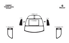 Chery Tiggo 1 2005–2016 Kojelaudan listat (pieni sarja) Tumma puu kuva 3