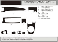 Mitsubishi Lancer 9 2004–2008 Kojelaudan suojukset (Hartman) kuva 1