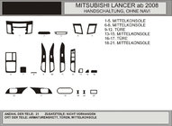 Mitsubishi Lancer X 2008– Kojelaudan suojukset (Hartman) Pähkinä kuva 1