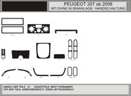 Peugeot 207 2006–2014 Kojelaudan suojukset (Hartman) Hiilikuitu kuva 1