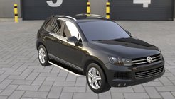 Volkswagen Touareg 2010–2018 Tayga Grey -sivuaskelmat (2 kpl, alumiini) kuva 2