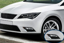 Seat Leon 2013–2020 Sumuvalojen kromikehykset (2 kpl, ruostumaton teräs) kuva 1