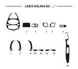 Lada Kalina 2004–2011 Kojelaudan suojukset (Hartman) Alumiini kuva 1