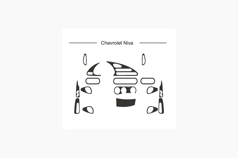 Chevrolet Niva 1998–2020 Kojelaudan suojukset (Hartman) Image