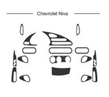 Chevrolet Niva 1998–2020 Kojelaudan suojukset (Hartman) Alumiini kuva 1
