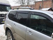 Toyota Land Cruiser Prado 120 2002–2009 Mustat turkkilaiset kattokaiteet Muoviset jalat kuva 10