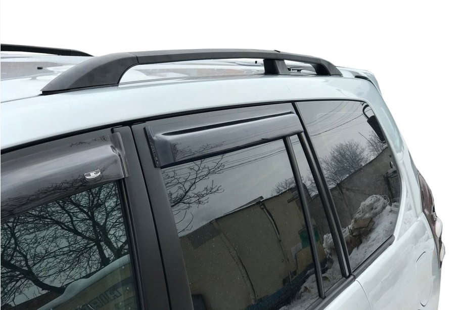 Toyota Land Cruiser Prado 120 2002–2009 Mustat turkkilaiset kattokaiteet Muoviset jalat Image