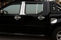 Nissan Navara 2006–2015 Kromipilarilistat (6 kpl, ruostumaton teräs) kuva 1