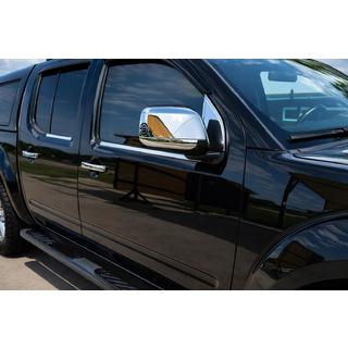 Peitelista ikkunatuuliohjaimiin (2 kpl, ruostumaton teräs) Nissan Navara 2006–2015 kuva 1