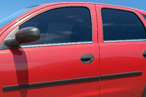 Opel Corsa C 2000–2006 Ikkunoiden ulkolistat (4 kpl, ruostumaton teräs) kuva 1