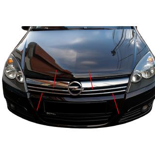 Etusäleikön listat (4 kpl, ruostumaton teräs) Opel Astra H 2004–2013 kuva 1