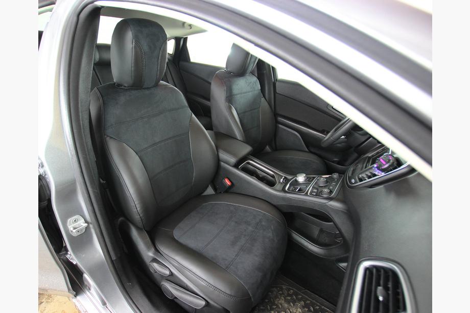 Chrysler 200 II 2014–2017 Istuinsuojasarja ekonahka+kangas+Alcantara Antara A001 (täysi sisustasarja) Kuva 1