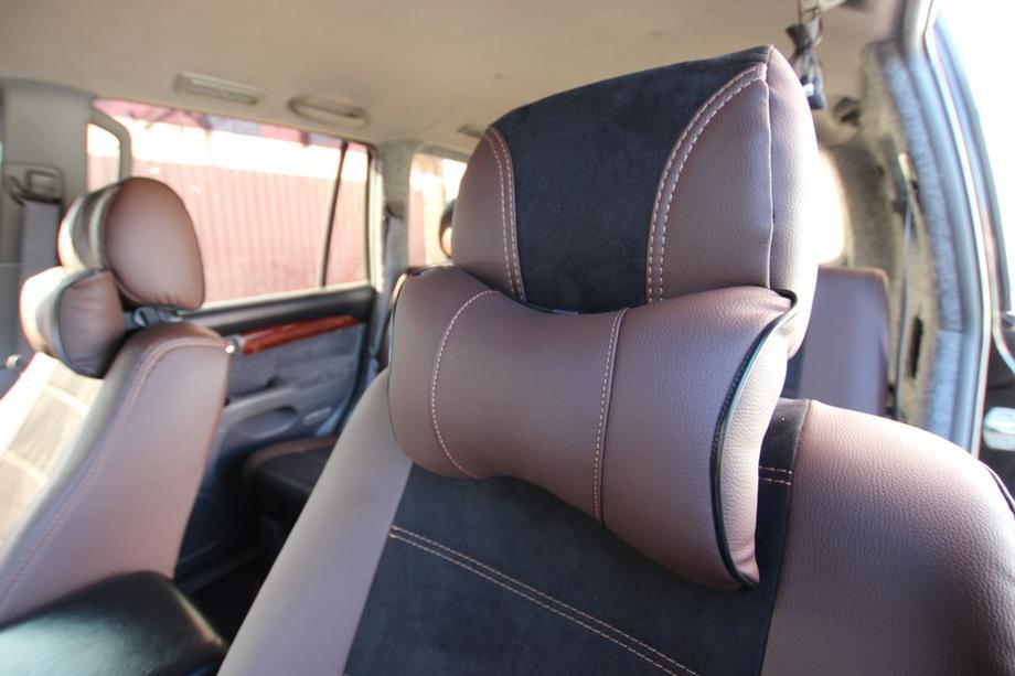 Toyota Land Cruiser Prado 120 2002–2009 Istuinsuojasarja keinonahka + kangas + Alcantara Antara A088 (täydellinen sisusta) Kuva 17