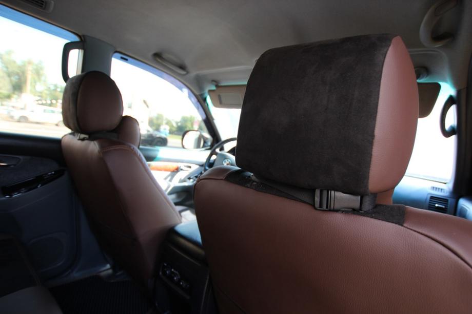 Toyota Land Cruiser Prado 120 2002–2009 Istuinsuojasarja keinonahka + kangas + Alcantara Antara A088 (täydellinen sisusta) Kuva 19