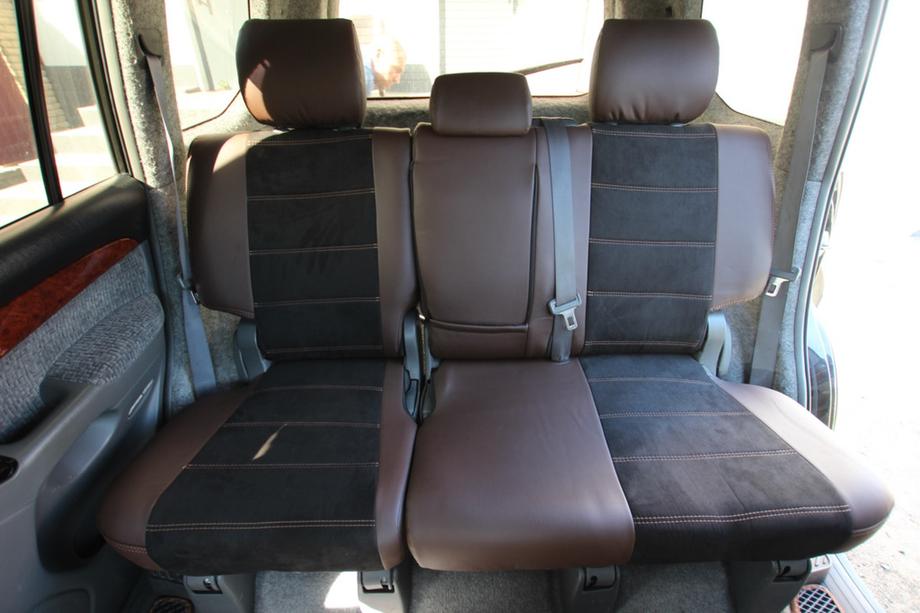 Toyota Land Cruiser Prado 120 2002–2009 Istuinsuojasarja keinonahka + kangas + Alcantara Antara A088 (täydellinen sisusta) Kuva 6