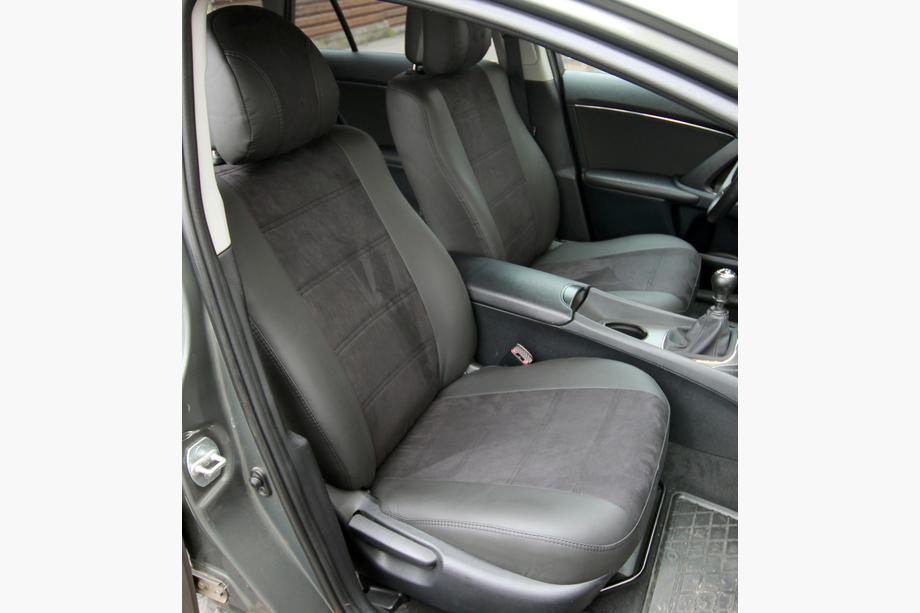 Toyota Avensis 2009–2018 Istuinsuojasarja ekonahka+kangas+Alcantara Antara A001 (täysi sisustasarja) Image