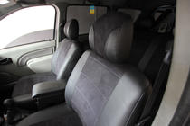 Renault Logan I 2005–2008 Istuinsuojasarja ekonahka+kangas+Alcantara Antara A001 (täysi sisustasarja) kuva 6