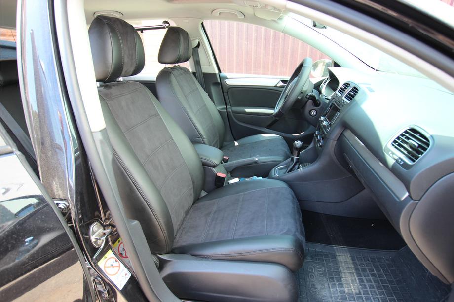 Volkswagen Golf 6 2008–2014 Istuinsuojasarja ekonahka+kangas+Alcantara Antara A001 (täysi sisustasarja) Image