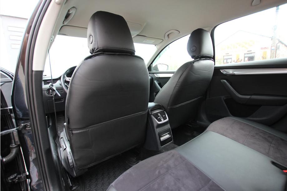 Skoda Octavia III A7 2013–2019 Istuinsuojasarja ekonahka+kangas+Alcantara Antara A001 (täysi sisustasarja) Kuva 14