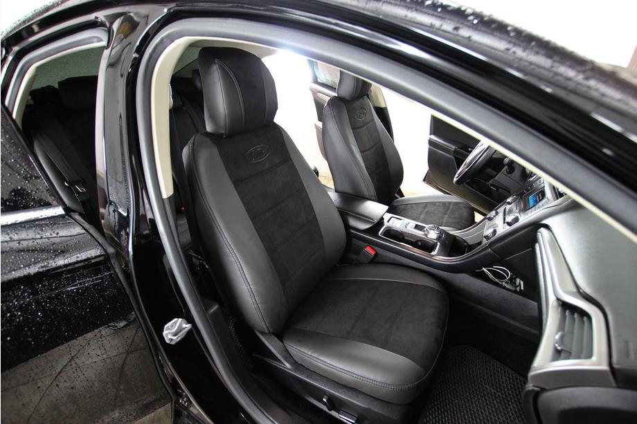 Ford Fusion 2012–2020 Istuinsuojasarja ekonahka+kangas+Alcantara Antara A001 (täysi sisustasarja) Kuva 1