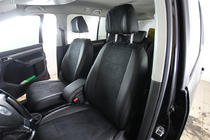 Volkswagen Touran 2003–2010 Istuinsuojasarja ekonahka+kangas+Alcantara Antara A001 (täysi sisustasarja) kuva 11