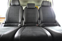 Volkswagen Touran 2003–2010 Istuinsuojasarja ekonahka+kangas+Alcantara Antara A001 (täysi sisustasarja) kuva 5