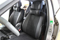 Renault Megane III 2009–2016 Istuinsuojasarja ekonahka+kangas+Alcantara Antara A001 (täysi sisustasarja) kuva 4