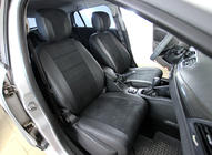 Renault Megane III 2009–2016 Istuinsuojasarja ekonahka+kangas+Alcantara Antara A001 (täysi sisustasarja) kuva 1