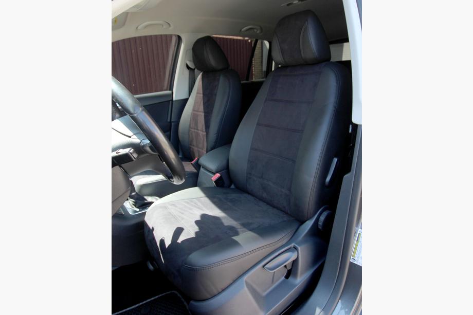 Volkswagen Tiguan 2016–2023 Istuinsuojasarja ekonahka+kangas+Alcantara Antara A001 (täysi sisustasarja) Kuva 1