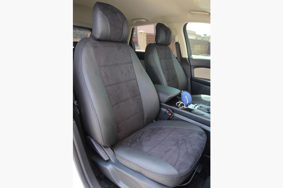 Ford Edge 2014–2024 Istuinsuojasarja ekonahka+kangas+Alcantara Antara A001 (täysi sisustasarja) Image