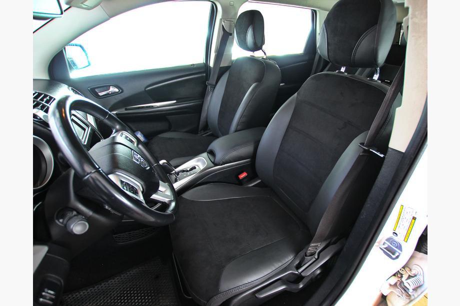Dodge Journey 2008–2020 Istuinsuojat keinonahka+kangas+antara Antara A001 (3 riviä) Image