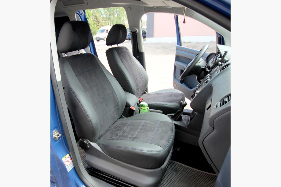 Volkswagen Caddy 2010–2015 Auton istuinsuojat keinonahka + kangas + alcantara Antara A001b (täysi sarja, koko sisusta) Image