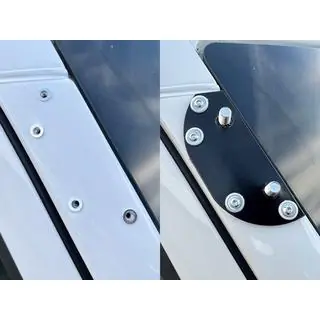 Tuulilasin aurinkolippa kehyksellä V2 (musta kiiltävä, 5 mm) Volkswagen Crafter 2006–2016 kuva 4